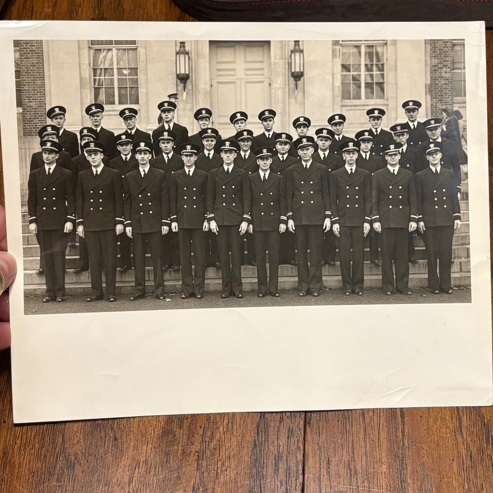 VTG 1942 WWII US Navy Officer Training Photo Penn State Diesel Engineering 8x10